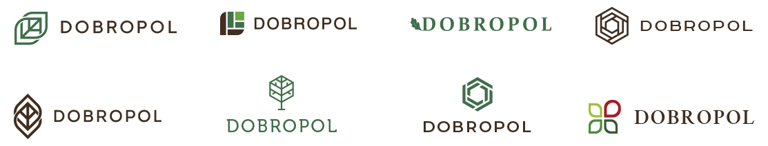 Разные варианты логотипов Dobropol